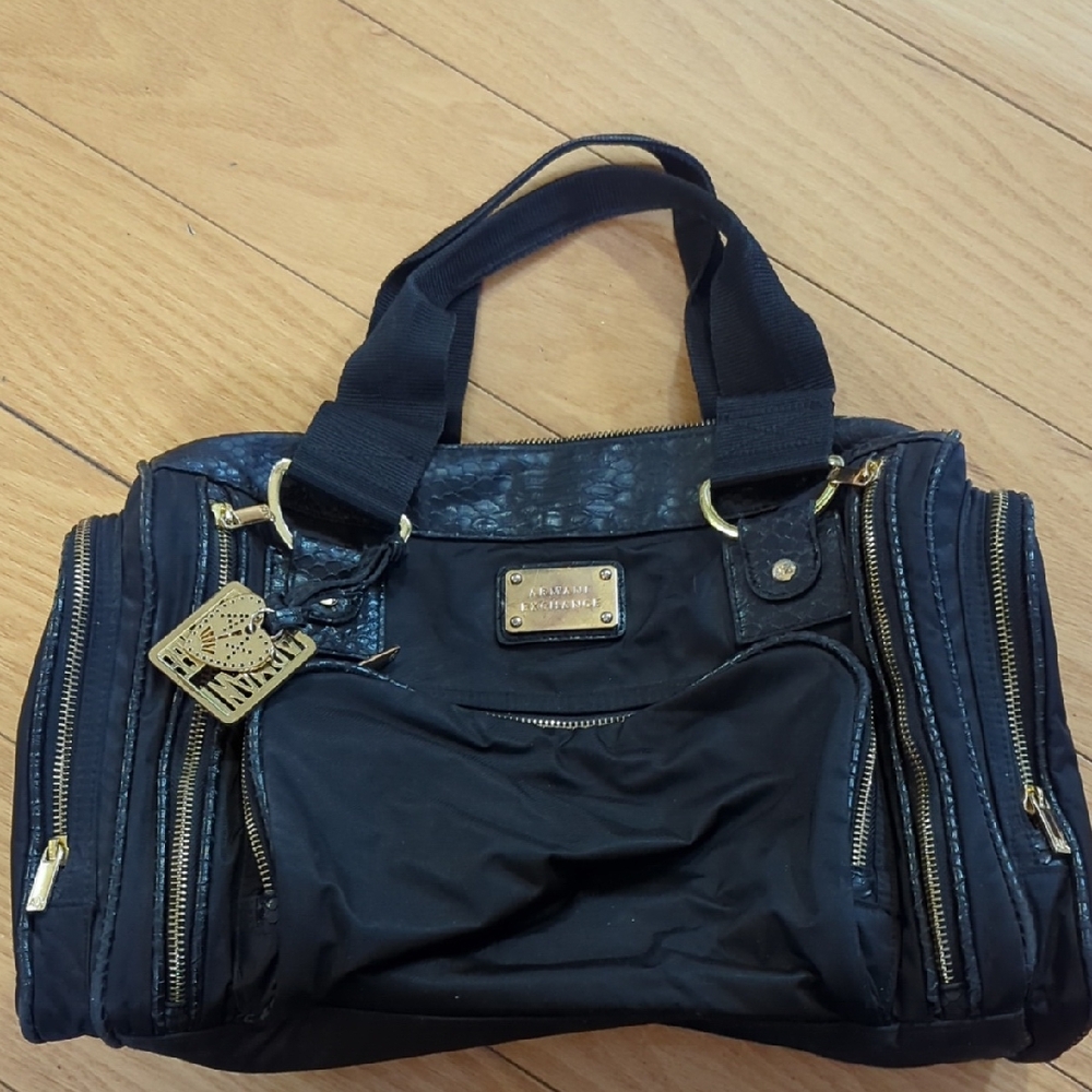 Black Nylon Armani Exchange Y2K Handbag